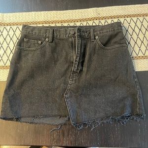 TNA Black Denim Skirt